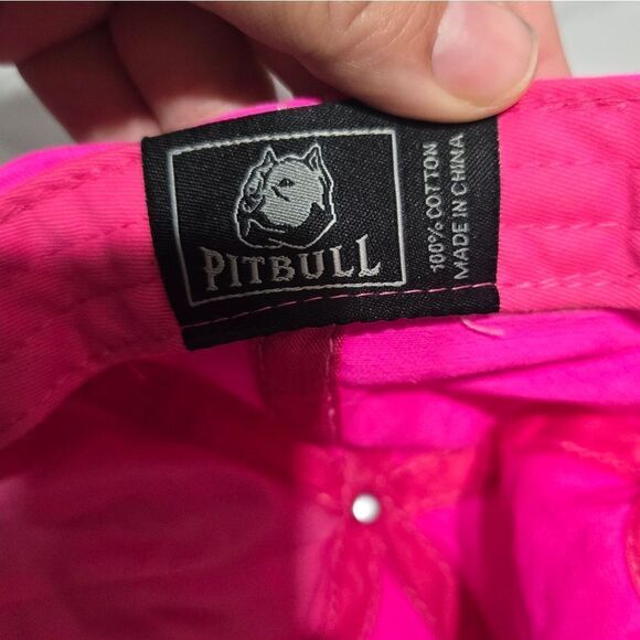 Pit Bull Amaze In Life Washed Cotton Hat Cap Strawberry Patch - Neon Pink - Picture 5 of 7
